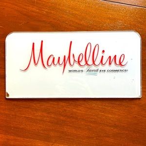 Vintage Maybelline store display glass